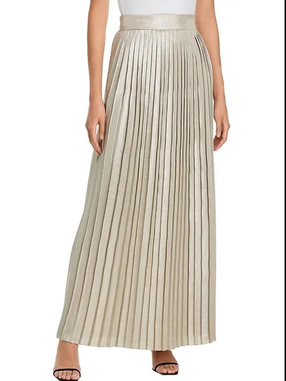 Toccin pleated Maxi Skirt - Cream size 6